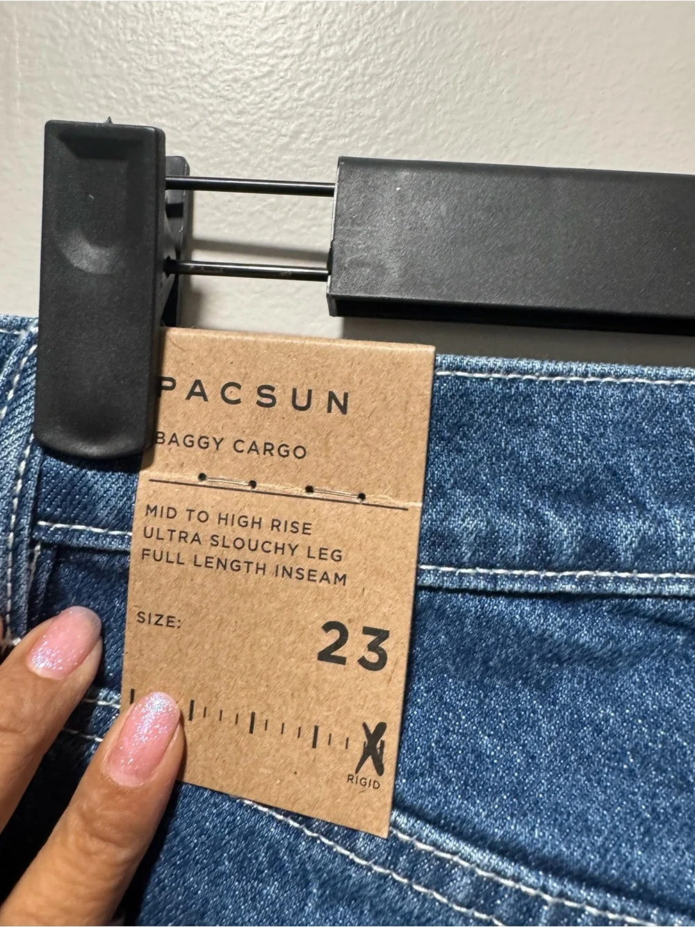 Nwt Pacsun Mid Rise Baggy Cargo Skate Jeans